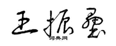 曾庆福王振垒草书个性签名怎么写