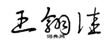 曾庆福王翎佳草书个性签名怎么写