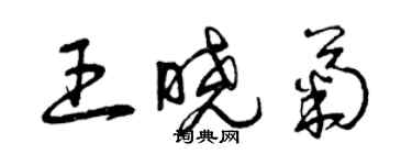 曾庆福王晓菊草书个性签名怎么写