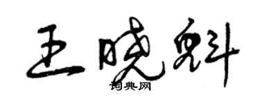 曾庆福王晓魁草书个性签名怎么写