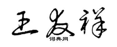 曾庆福王友祥草书个性签名怎么写