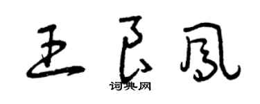 曾庆福王良凤草书个性签名怎么写