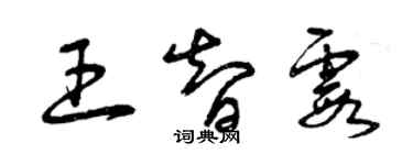 曾庆福王智霞草书个性签名怎么写
