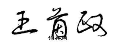 曾庆福王茵政草书个性签名怎么写
