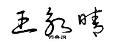 曾庆福王永晴草书个性签名怎么写