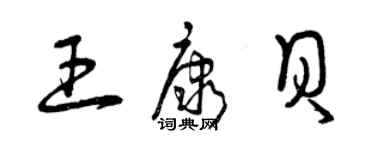 曾庆福王康贝草书个性签名怎么写