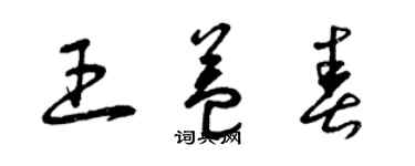 曾庆福王益春草书个性签名怎么写