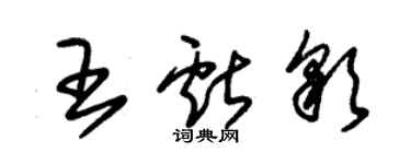 朱锡荣王献彩草书个性签名怎么写