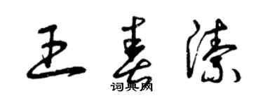 曾庆福王春洁草书个性签名怎么写