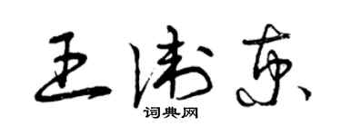 曾庆福王卫京草书个性签名怎么写