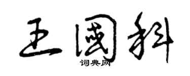 曾庆福王国科草书个性签名怎么写