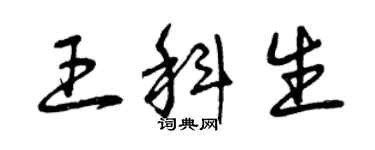 曾庆福王科生草书个性签名怎么写