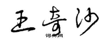 曾庆福王奇沙草书个性签名怎么写