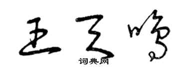 曾庆福王天鸣草书个性签名怎么写