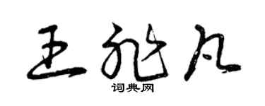 曾庆福王非凡草书个性签名怎么写