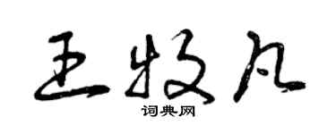 曾庆福王牧凡草书个性签名怎么写