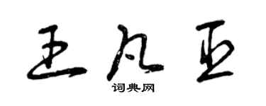 曾庆福王凡臣草书个性签名怎么写