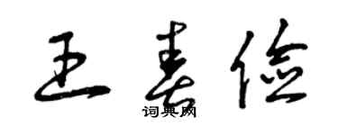 曾庆福王春俭草书个性签名怎么写