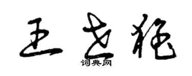 曾庆福王世猛草书个性签名怎么写