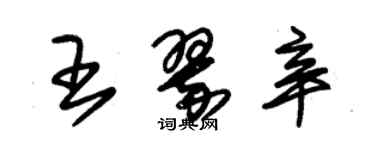 朱锡荣王翠辛草书个性签名怎么写