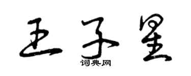曾庆福王子星草书个性签名怎么写