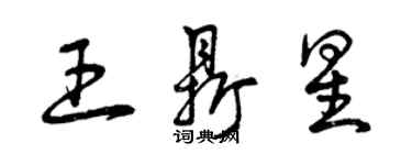 曾庆福王鼎星草书个性签名怎么写