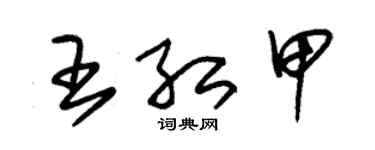 朱锡荣王红甲草书个性签名怎么写