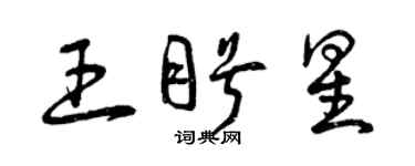 曾庆福王盼星草书个性签名怎么写
