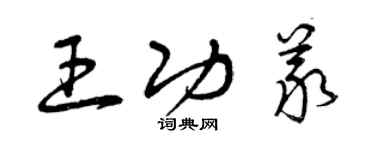 曾庆福王功义草书个性签名怎么写