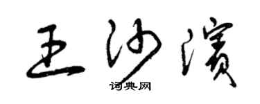 曾庆福王沙滨草书个性签名怎么写