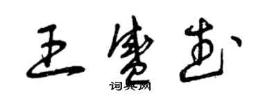 曾庆福王盛武草书个性签名怎么写