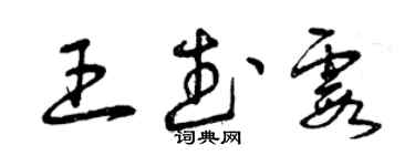 曾庆福王武霞草书个性签名怎么写