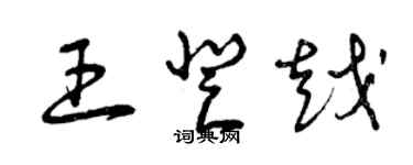 曾庆福王登越草书个性签名怎么写