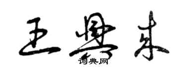 曾庆福王兴来草书个性签名怎么写