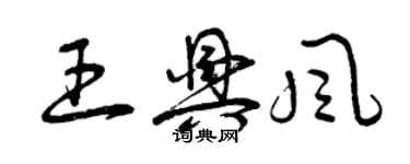 曾庆福王兴风草书个性签名怎么写