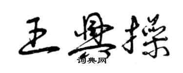 曾庆福王兴操草书个性签名怎么写