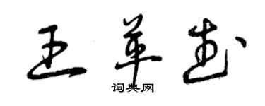 曾庆福王革武草书个性签名怎么写