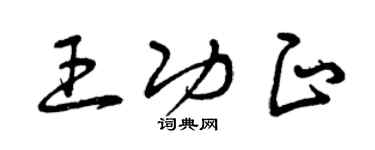 曾庆福王功正草书个性签名怎么写
