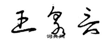 曾庆福王泉言草书个性签名怎么写