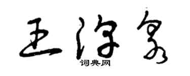 曾庆福王淳泉草书个性签名怎么写