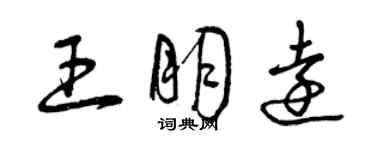 曾庆福王朋远草书个性签名怎么写