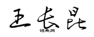 曾庆福王长昆草书个性签名怎么写