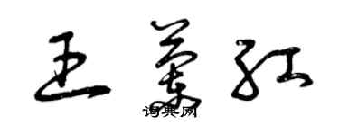 曾庆福王兰红草书个性签名怎么写