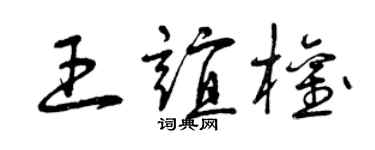 曾庆福王谊权草书个性签名怎么写