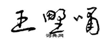 曾庆福王野啸草书个性签名怎么写