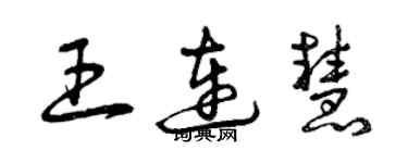 曾庆福王连慧草书个性签名怎么写