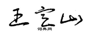 曾庆福王定山草书个性签名怎么写
