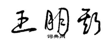 曾庆福王朋斯草书个性签名怎么写