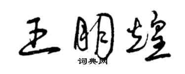 曾庆福王朋煌草书个性签名怎么写