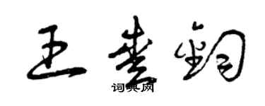 曾庆福王爱钧草书个性签名怎么写